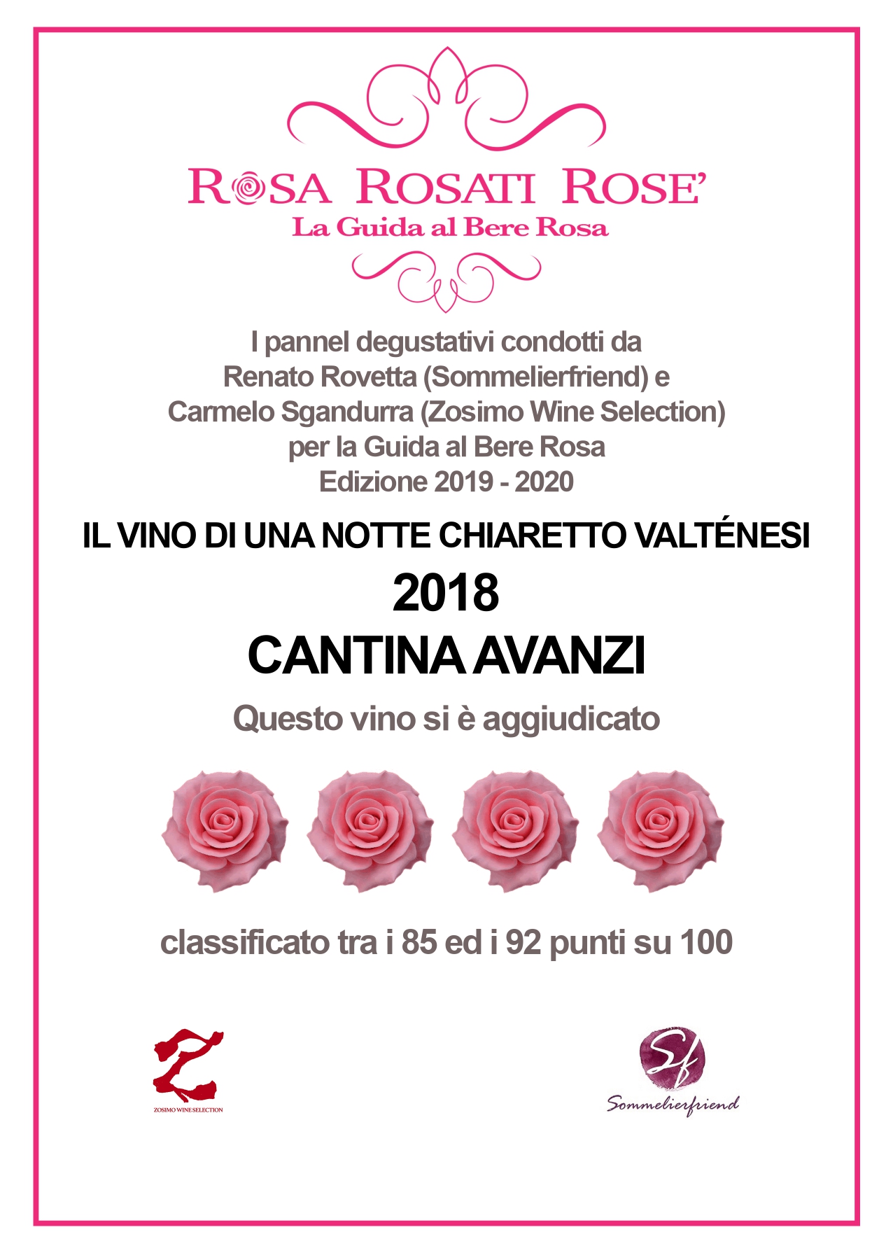 Assegnate 4 rose dalla guida